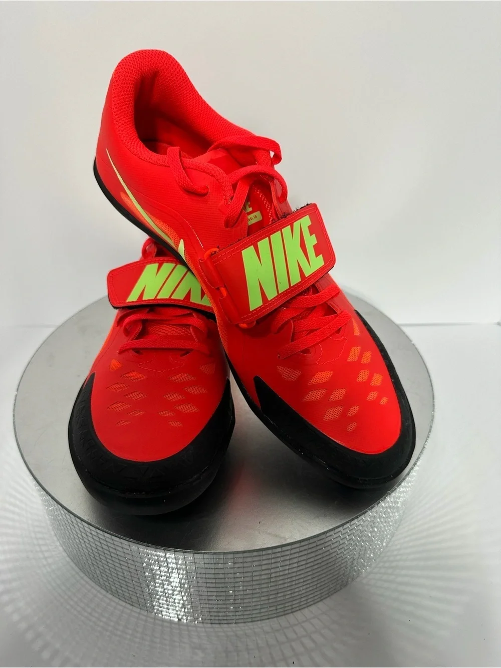 Nike Kids Red Sneakers with Neon Green NIKE Strap size 9